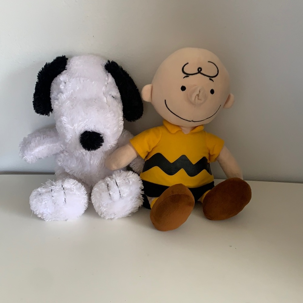 Snoopy and Charlie Brown plushies 13 inches each